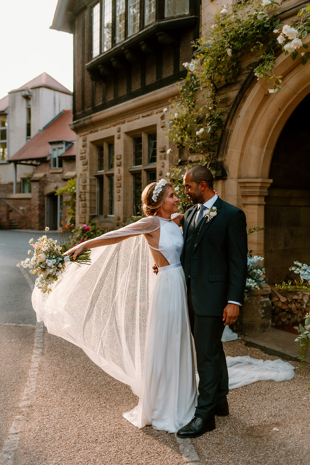 BRIDE WEARS MEGAN THERESE CROWN