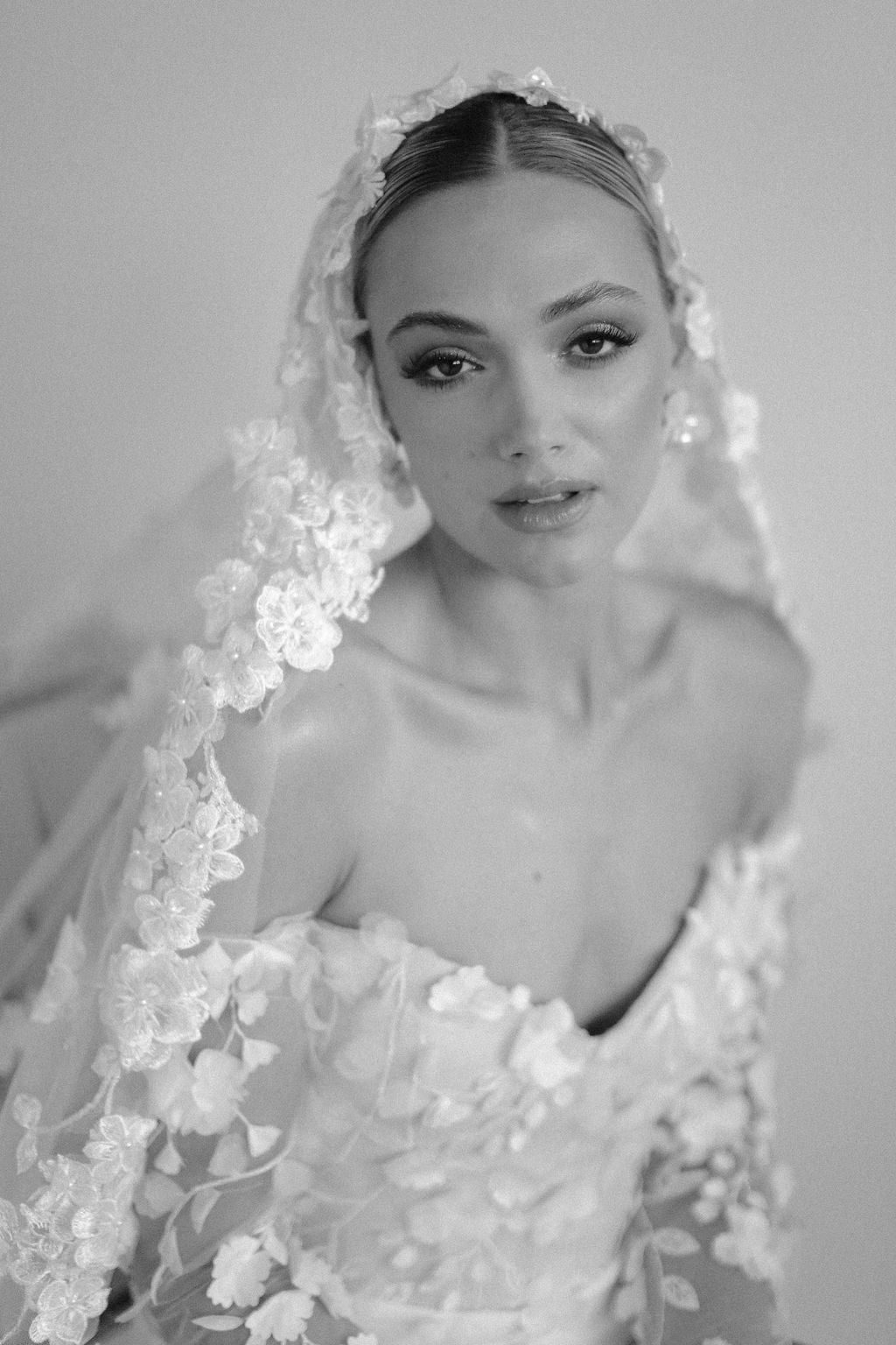 luxury bridal accessories and lace wedding veil 