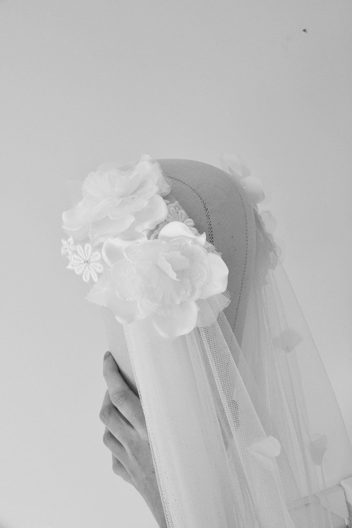 Wren  pearl ivory bridal veil - Megan Therese Couture