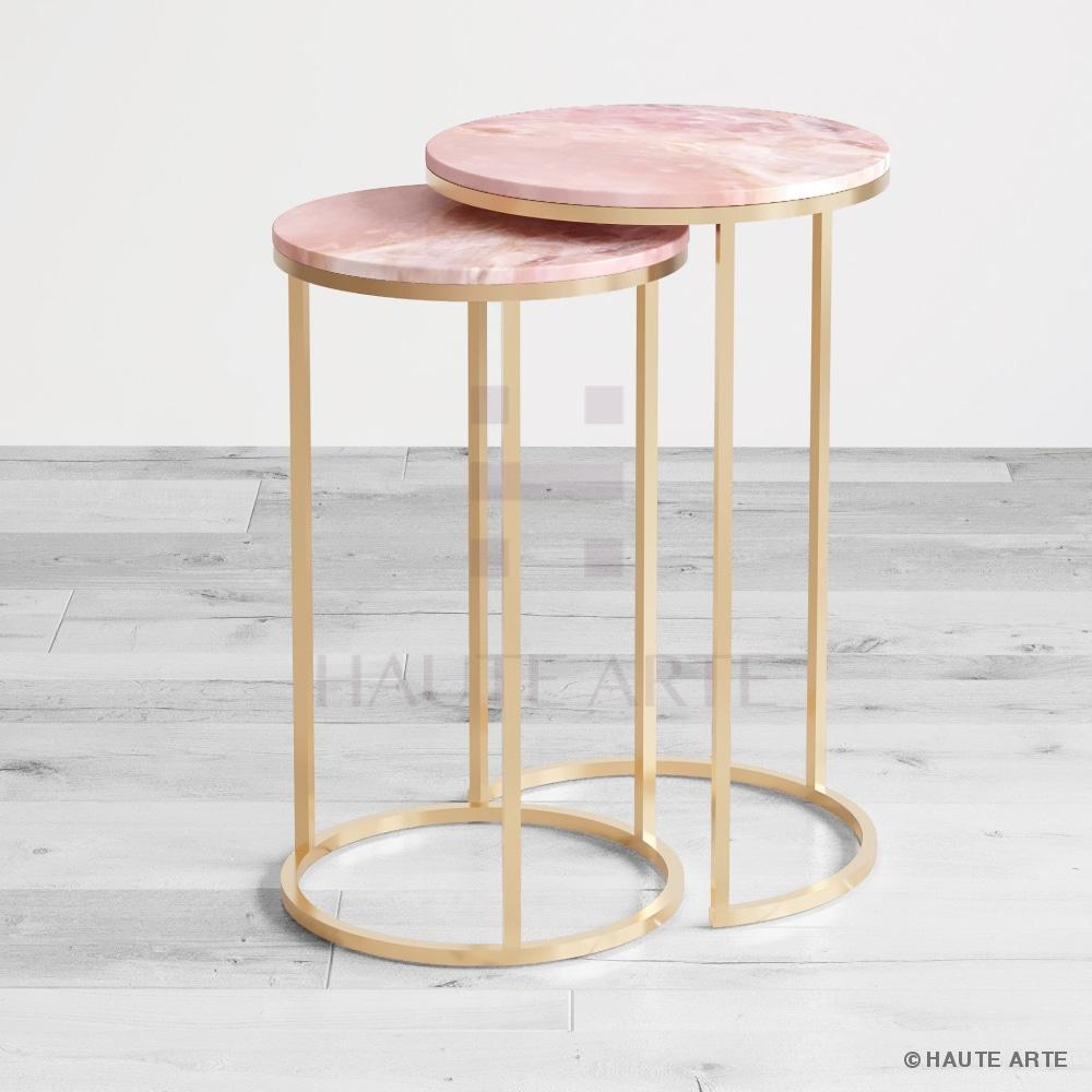 Rose Quartz Nested Side Table