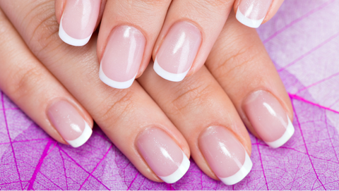 Thin French manicure