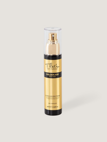 Self-tanning spray for mature skin that shows signs of aging such as fine lines and wrinkles