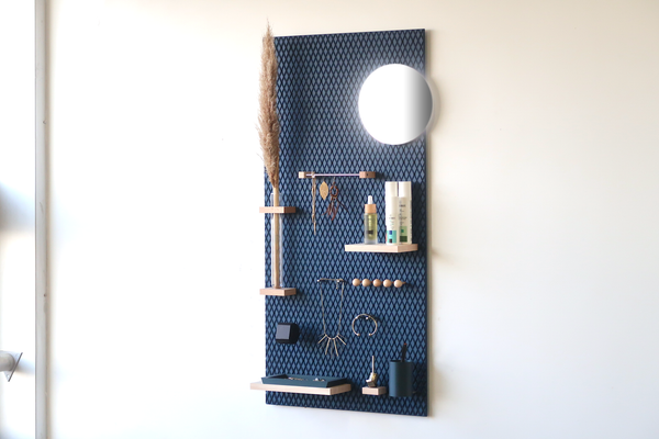 Pegboard for bathroom