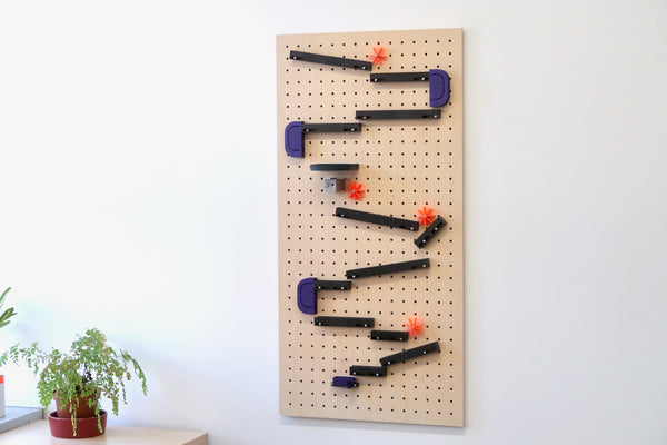 The Quark Ball: A marble run for Pegboard