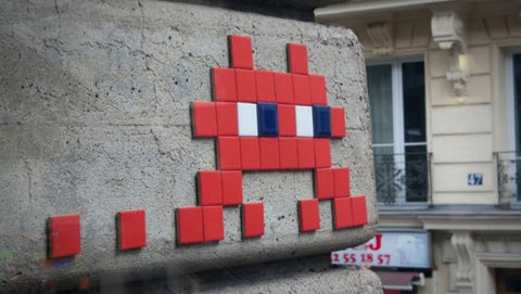 Pixelkunst von Space Invaders