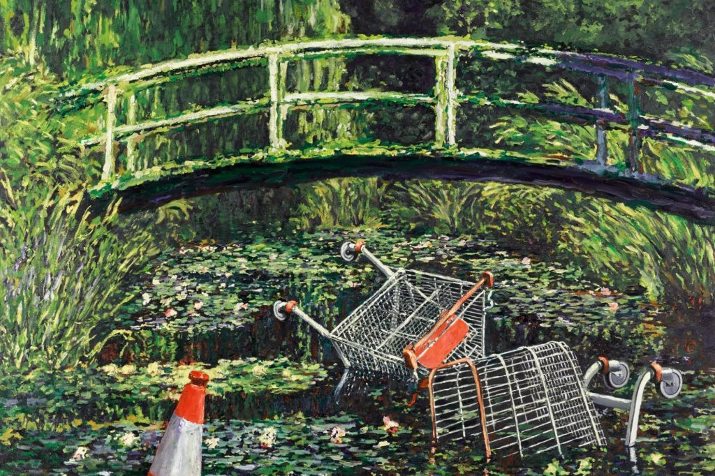 Banksy reprise du tableau de Monet