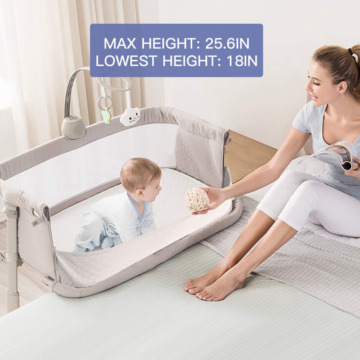 adjustable baby bassinet