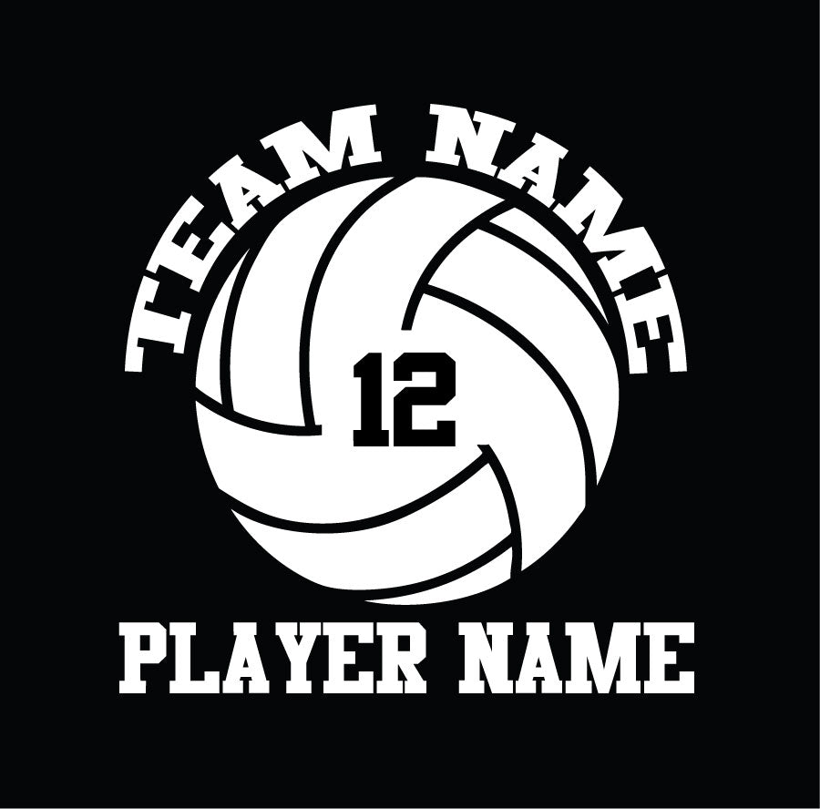 volleyball car decals personalized