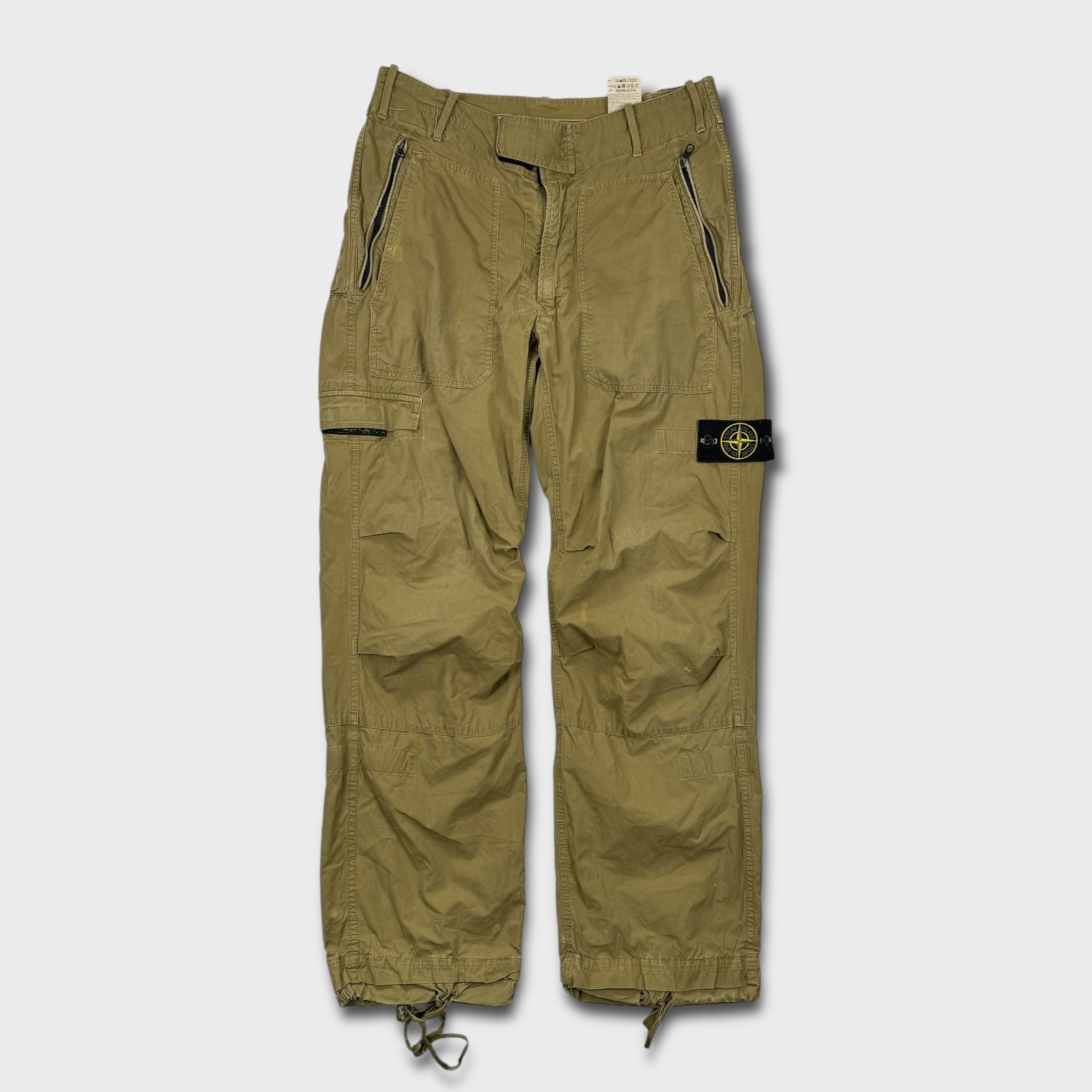 image of Stone Island 2006 Parachute Distressed Cargo Pants W32