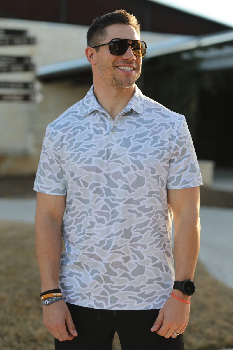 Burlebo Performance Polo- White Camo – Shade Tree Outfitters