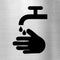 Piktogramme Hände waschen Edelstahl Piktogramm Hände waschen nicht vergessen www.abstandshalter-online.com/ 70x70mm 