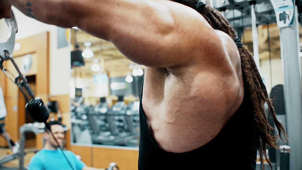 Cable side lateral raises for shoulders