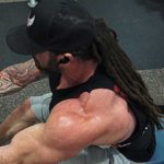 Low row variation with underhand grip for back workout for mass