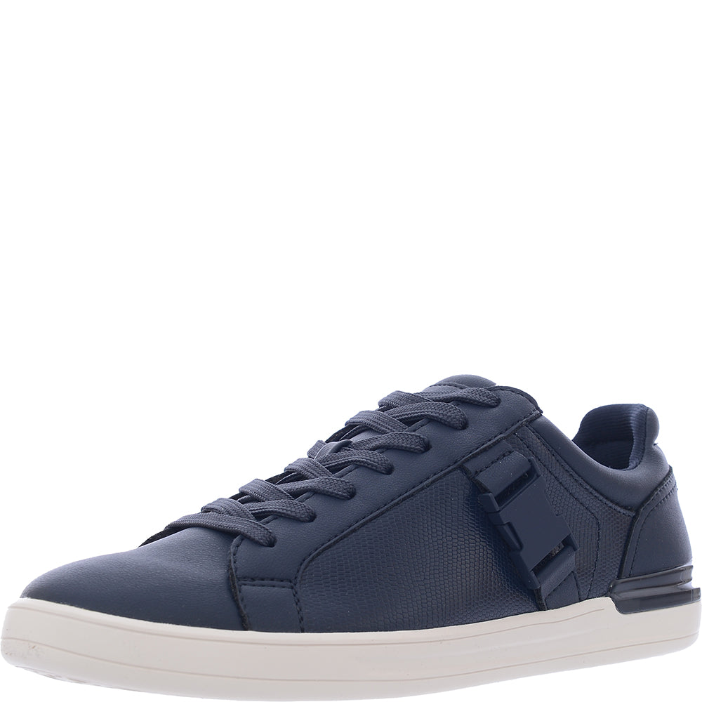 ALDO Men's Black Minimal Lace Up Buckle Detail Trainers