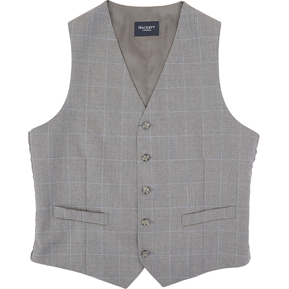 Hackett London Mens Highlight Windowpane WC in Grey/Blue