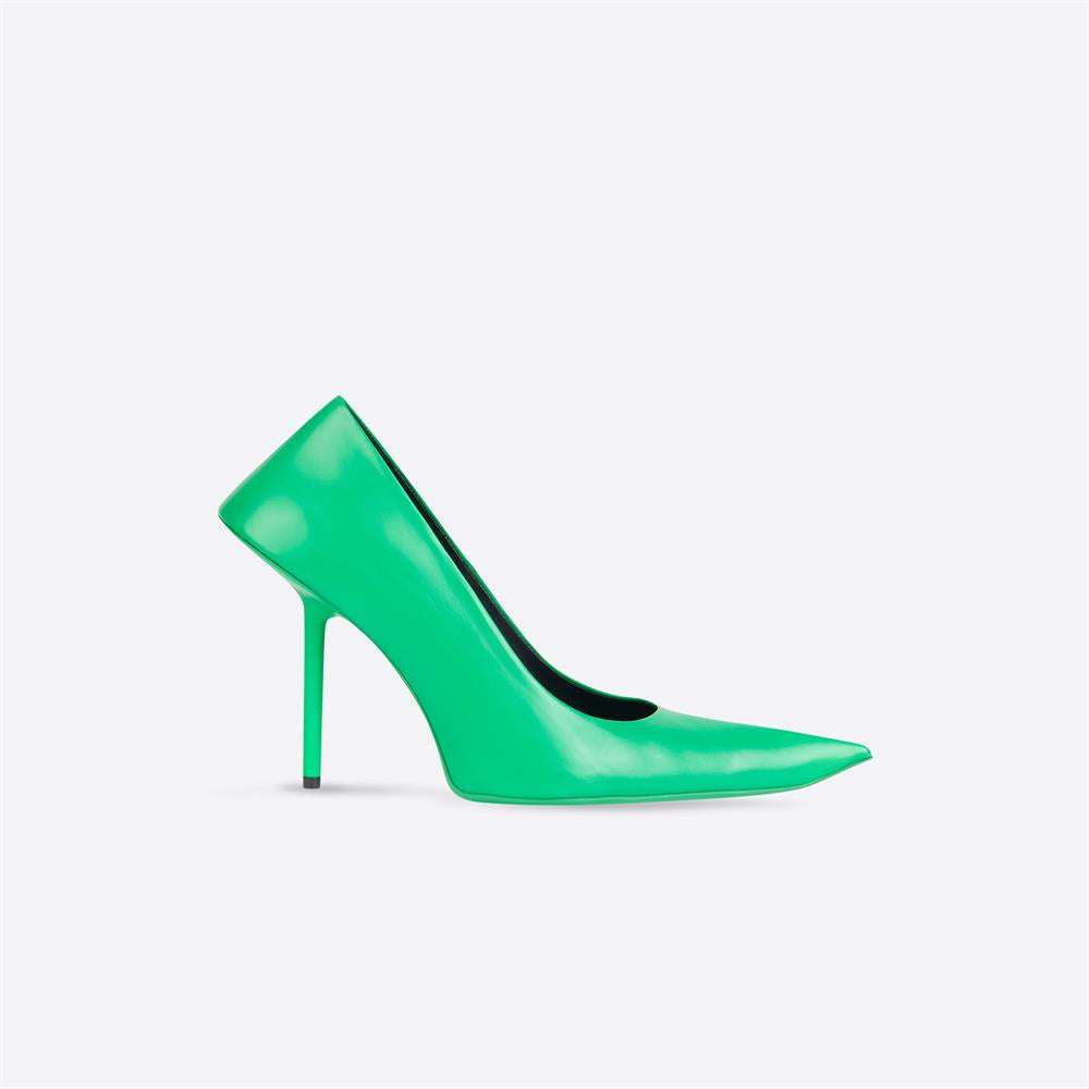 Balenciaga Womens Essex Pump H110 Shiny Sof Calf in Green