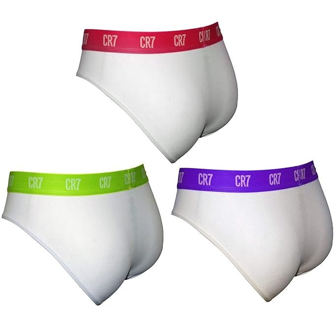 Cr7 Mens 3 Pack Brief in Multicoloured