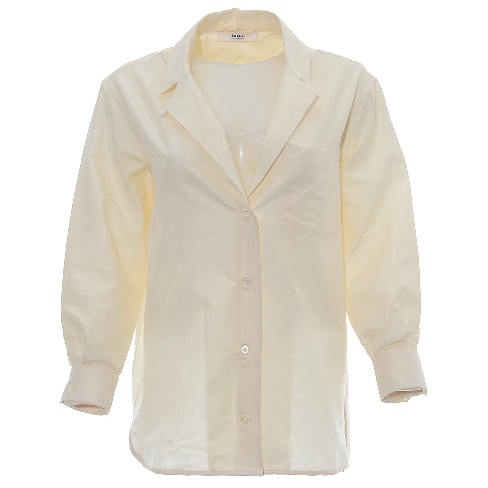 Bally Womens Button Up Shirt in White