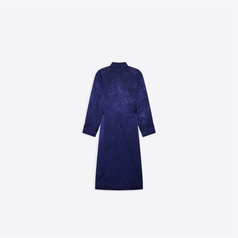 Balenciaga Womens Backwrap Trench in Marine Blue