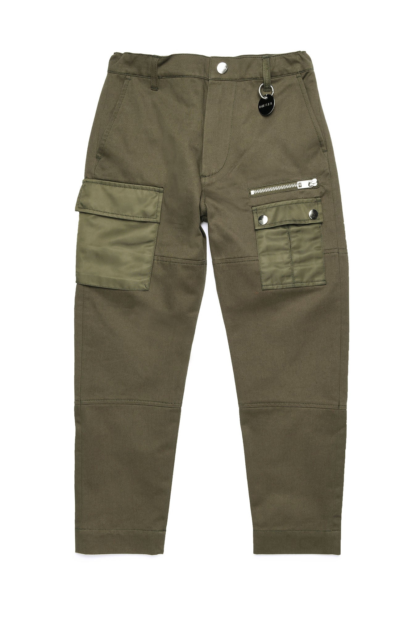 Khaki Trousers with Several Compartments