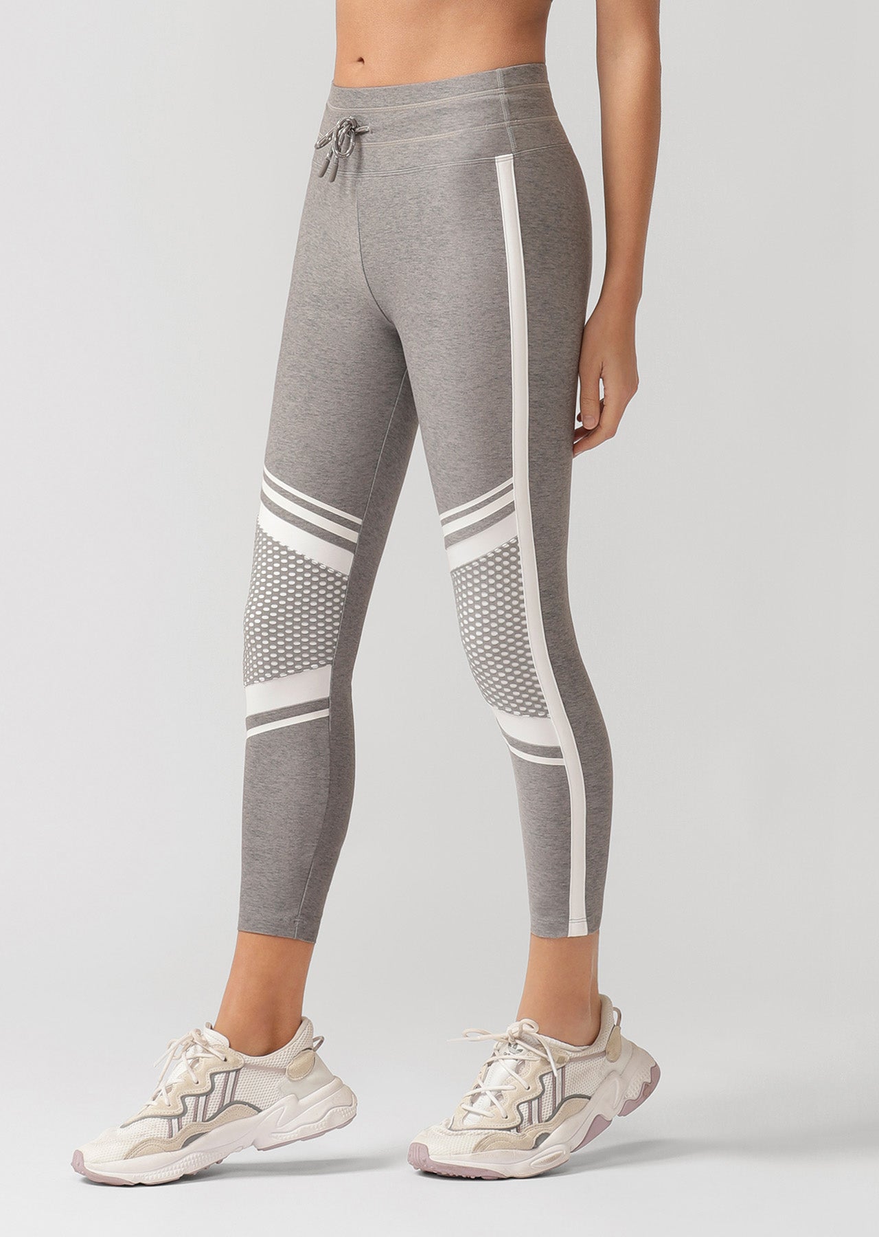 Lorna Jane Uplift Ankle Biter Leggings in Concrete Grey Marl