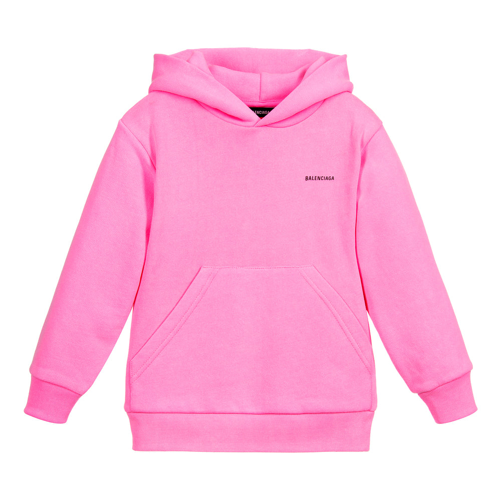 Balenciaga Kids Hoodie Classic in Bubble Gum/Black