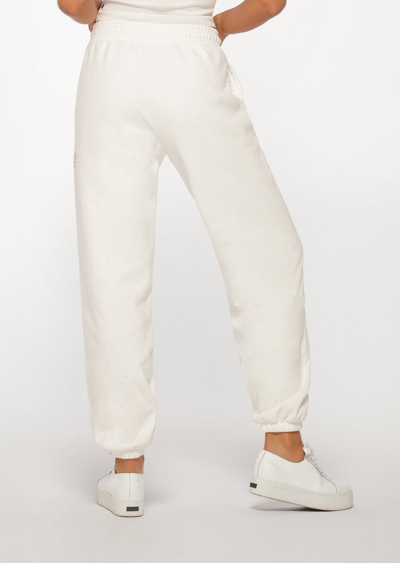 Lorna Jane Time-Out Jogging Bottoms in Porcelain White