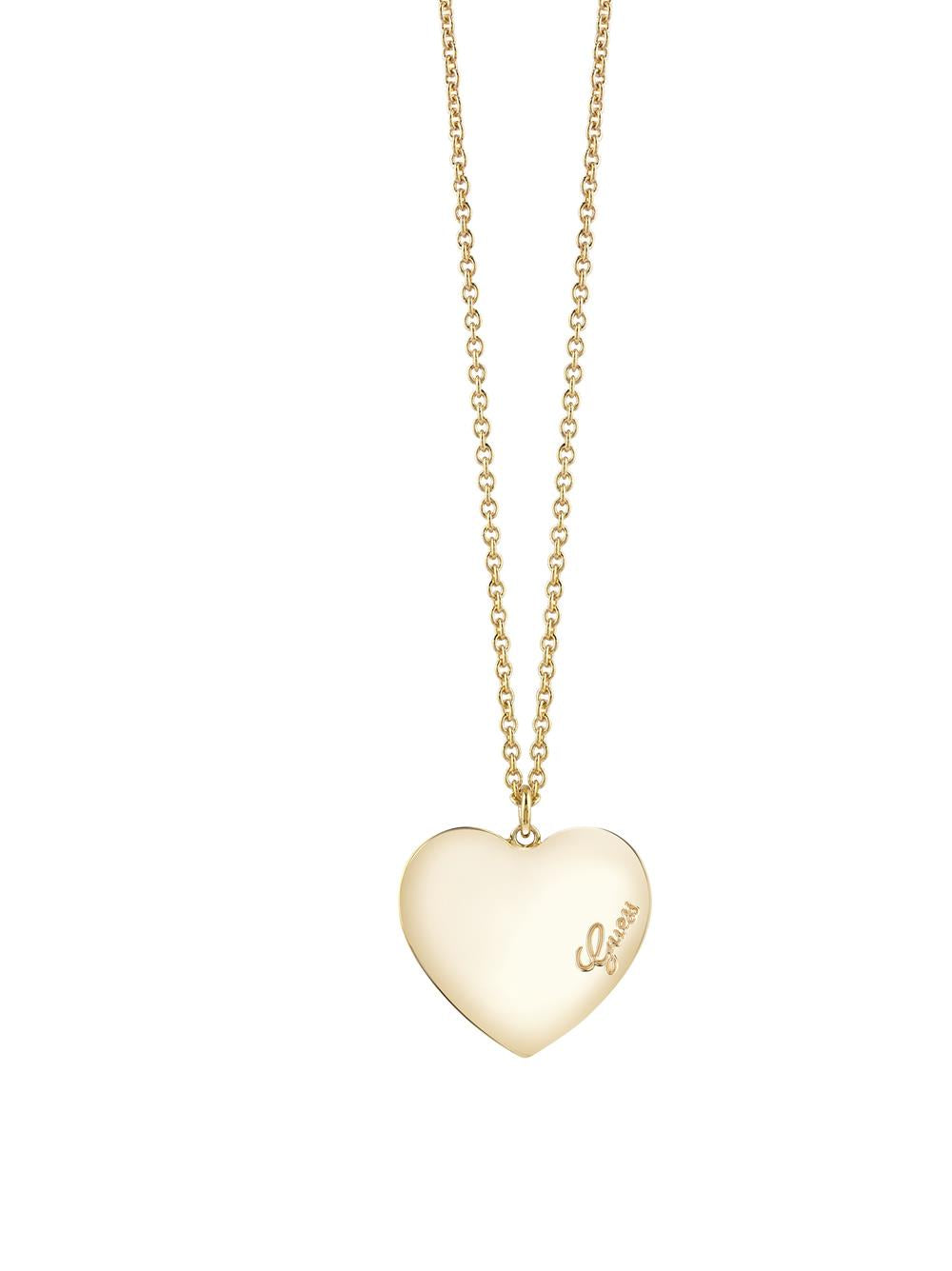 Guess ID Ladies Gold Heart Necklace