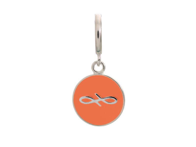 Endless Jewellery Coral Endless Coin Silver Charm