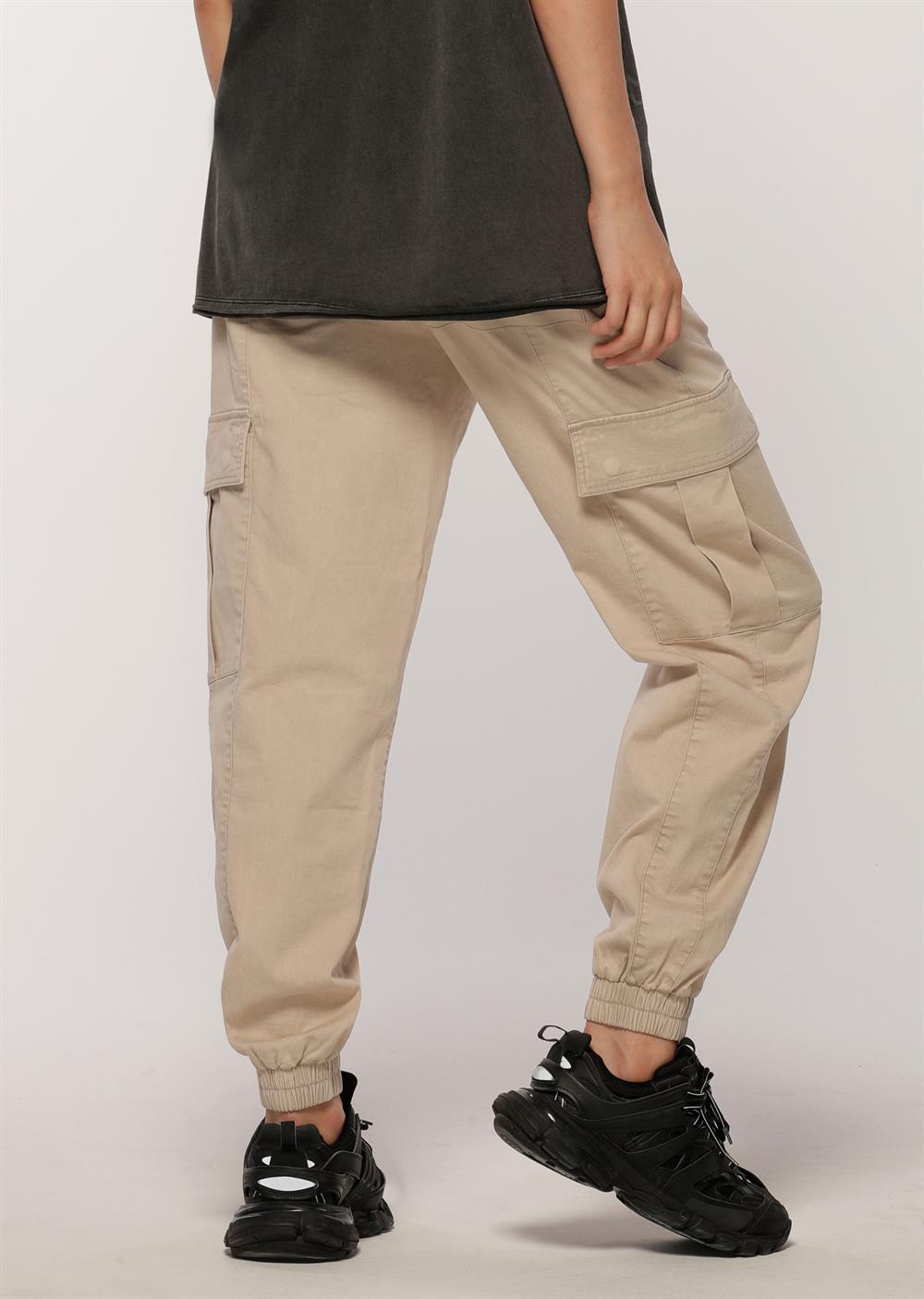 Lorna Jane Utility Cuffed Flashy Trousers in Off White