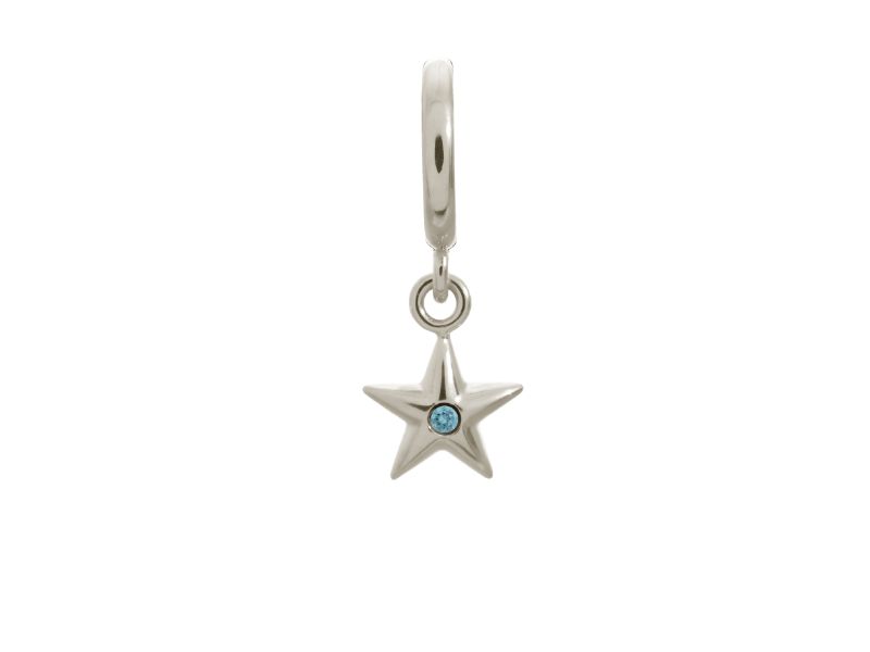 Endless Jewellery Sky Blue Shiny Star Silver Charm