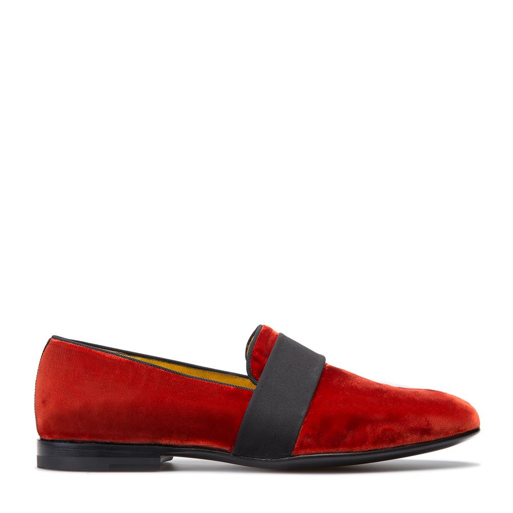 Bally Mens Slip on Loafer in Red