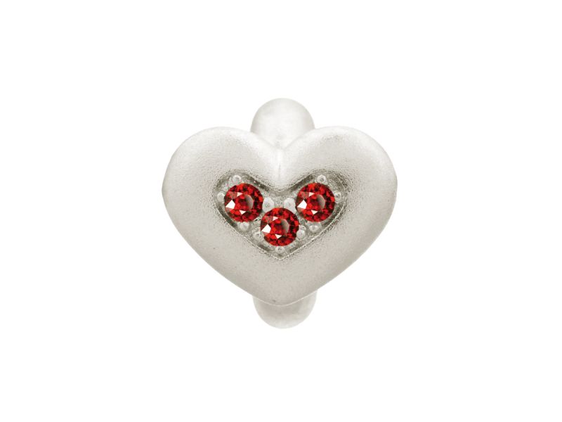 Endless Jewellery Garnet Triple Love Silver Charm