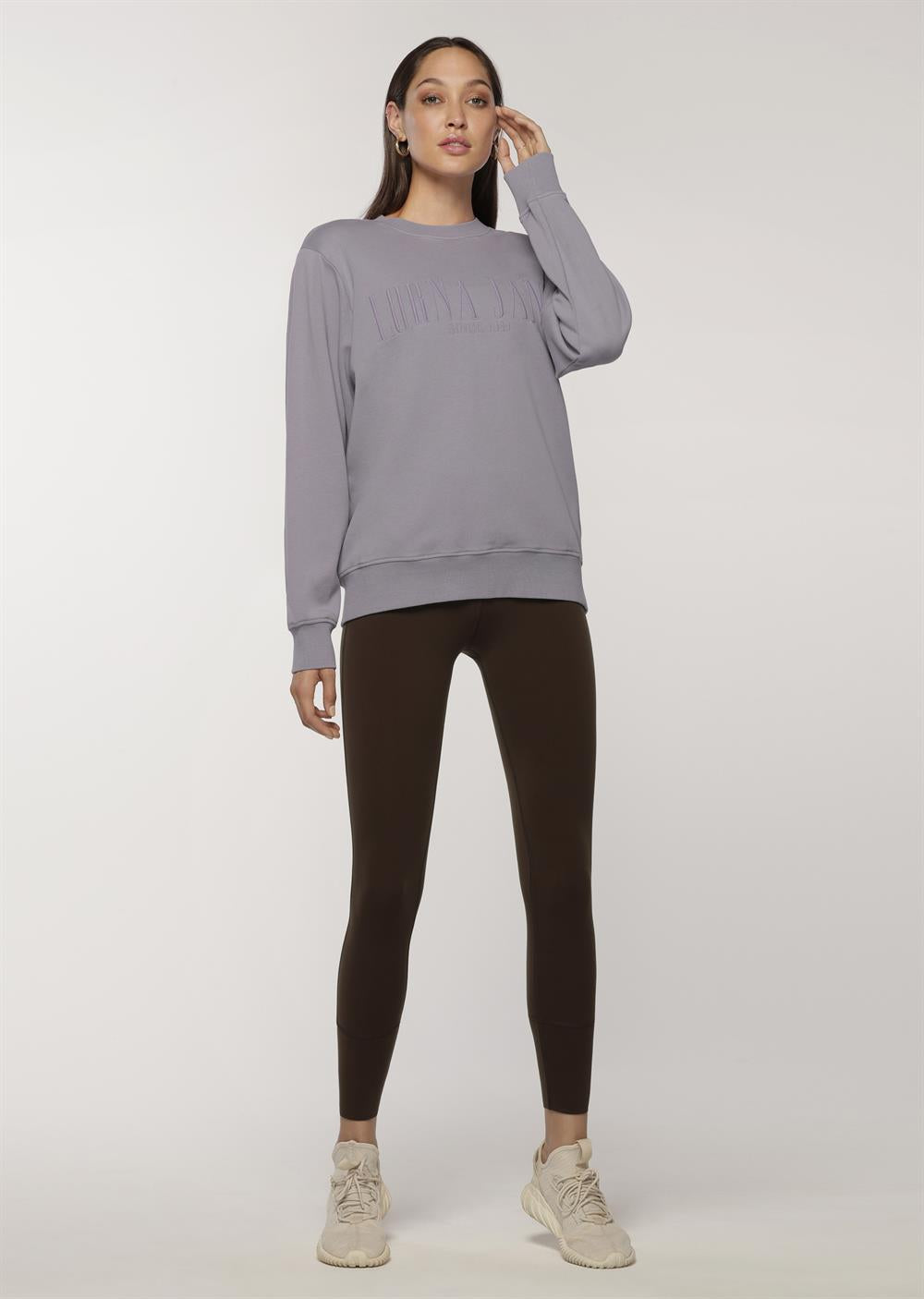 Lorna Jane LJ Retro Iconic Sweat in Soft Mauve