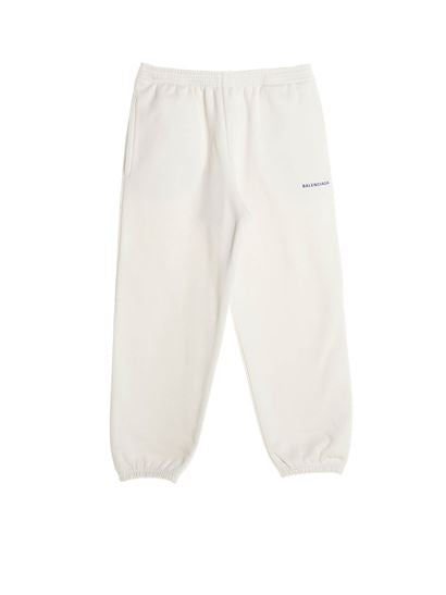 Balenciaga Kids Jogging Pants in Chalky White/Blue