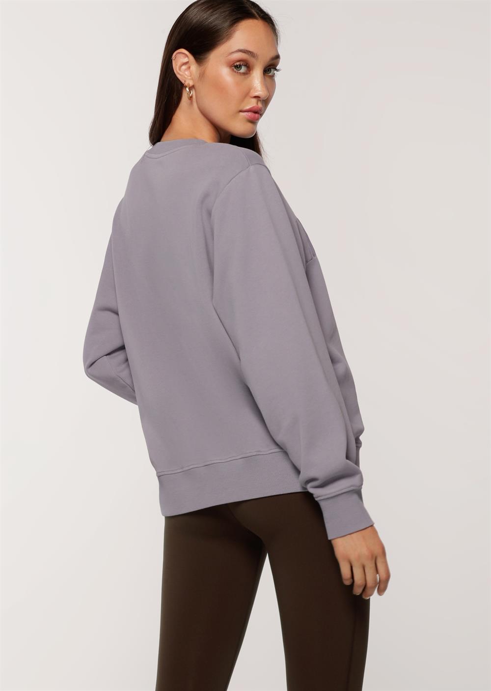 Lorna Jane LJ Retro Iconic Sweat in Soft Mauve