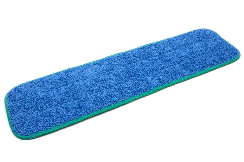 20'' x 5.5'' Microfiber Wet Mop Pad with Green Edge Stitching