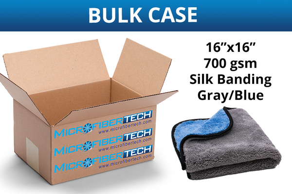 Fluffy Ultra Soft Edgeless Microfiber Towel 480 GSM 16 x 16 Gray 4 Pac –  Ceramic Garage