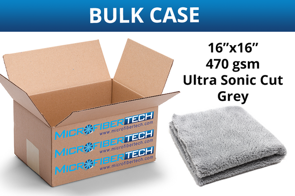 Microfiber Towels Bulk 16x16 300 GSM Gray (10 Pack)