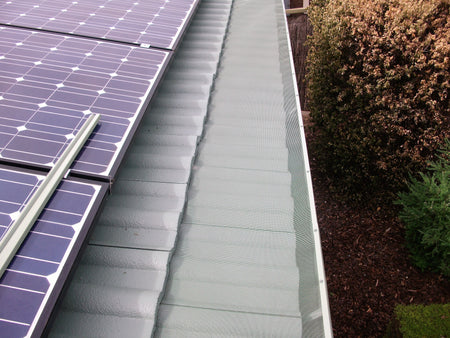 Gutter Guard Installed on a Tiled Roof