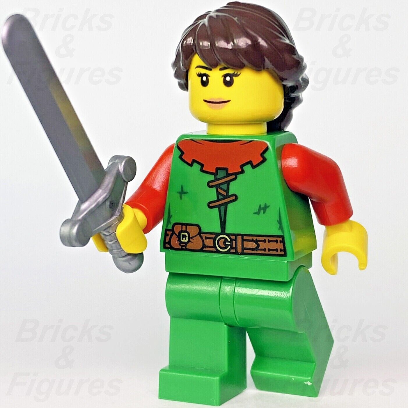 LEGO Forestwoman Castle Forestmen Minifigure with Sword & Shield 4
