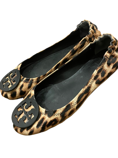 TORY BURCH $ Minnie Natural Leopard Leather Ballet Flats Size 6. –  Sarah's Closet