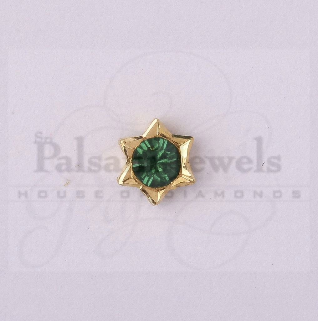 Green Center Gold Nose Pin – PalsaniJewels.com