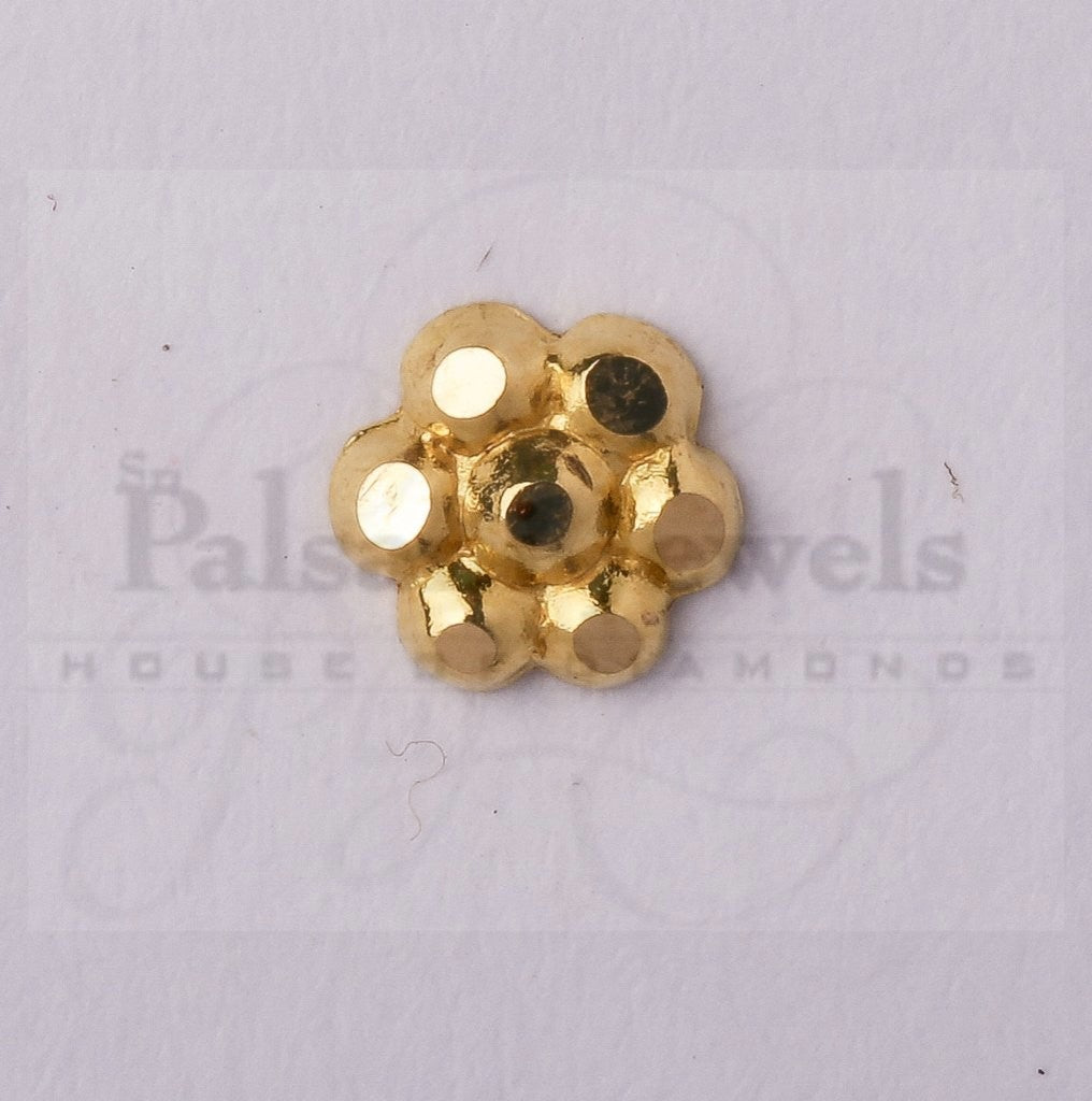 Six Petal Flower Gold Nose Pin – PalsaniJewels.com