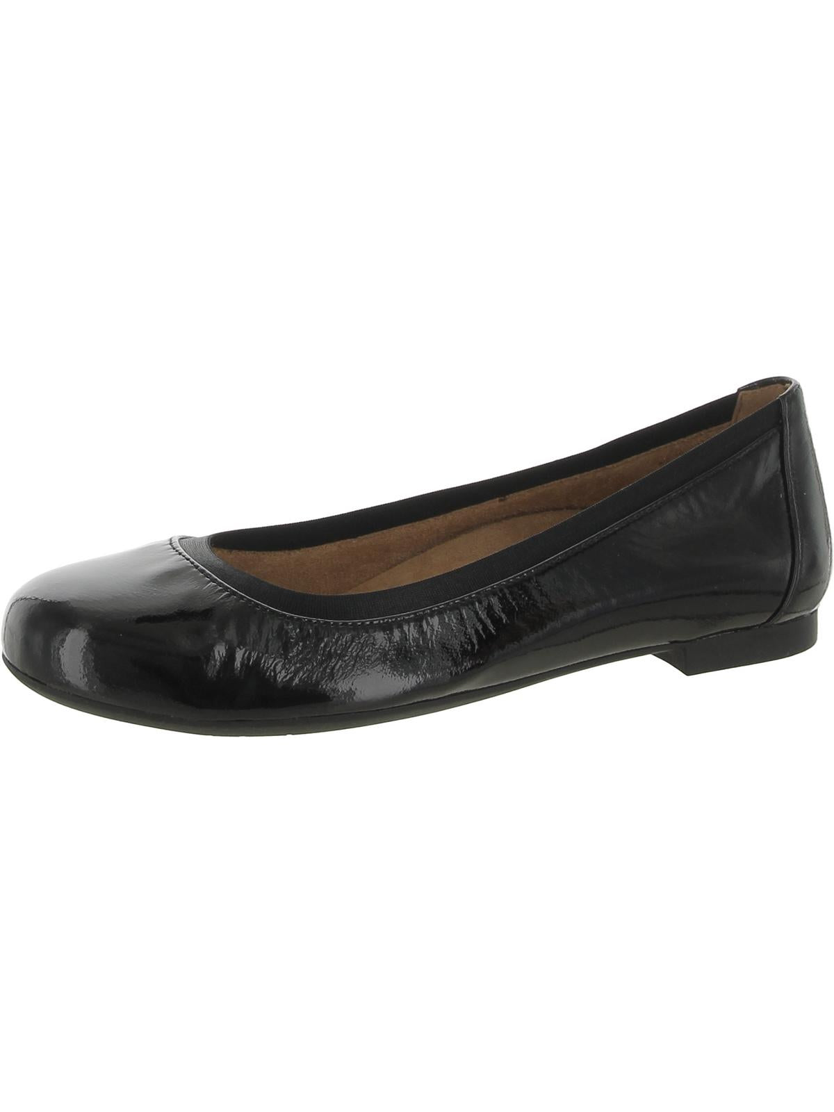 Vionic Anita Womens Patent Leather Slip On Ballet Flats In Multi