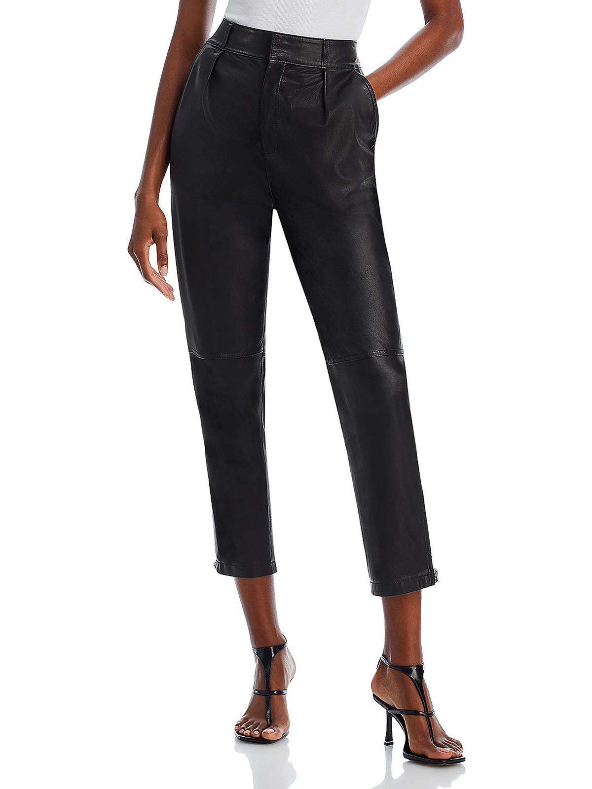 Shop Iro Womens Pleated High Rise Cropped Pants In Black