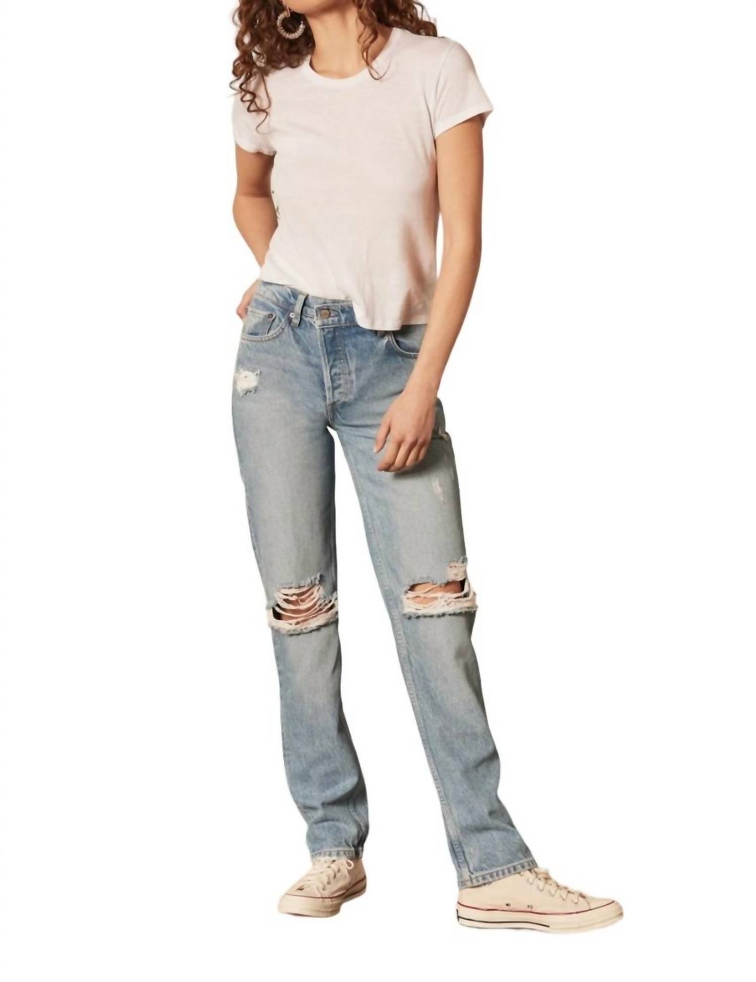 Boyish Casey Straight Jeans In Unfaithfully Yours In Blue