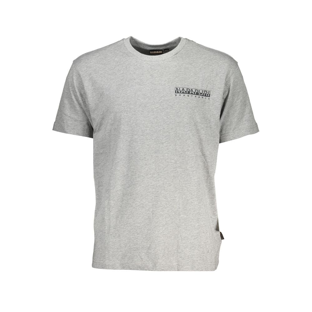 Shop Napapijri Cotton Men's T-shirt In Grey