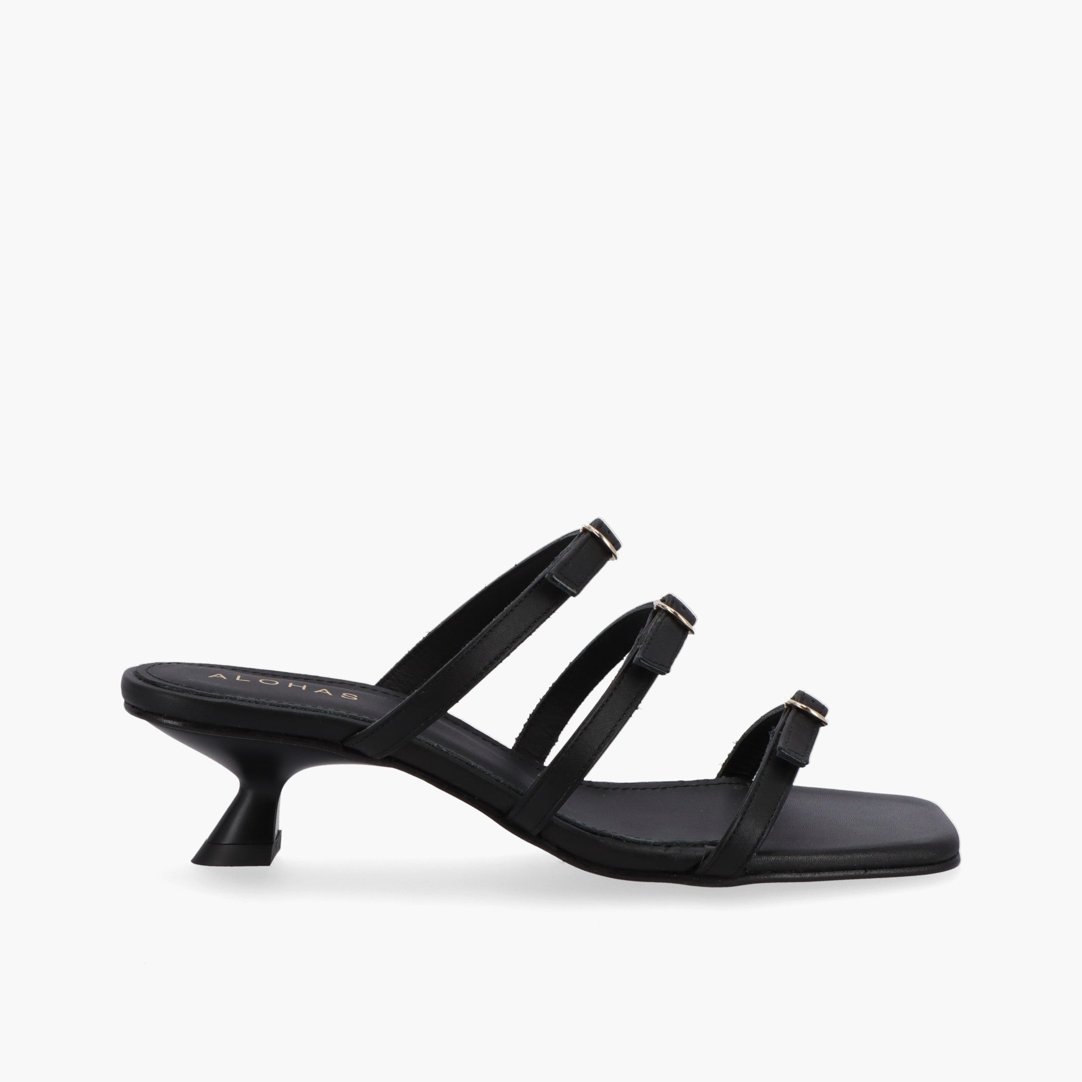 Alohas Artefact Black Leather Sandals