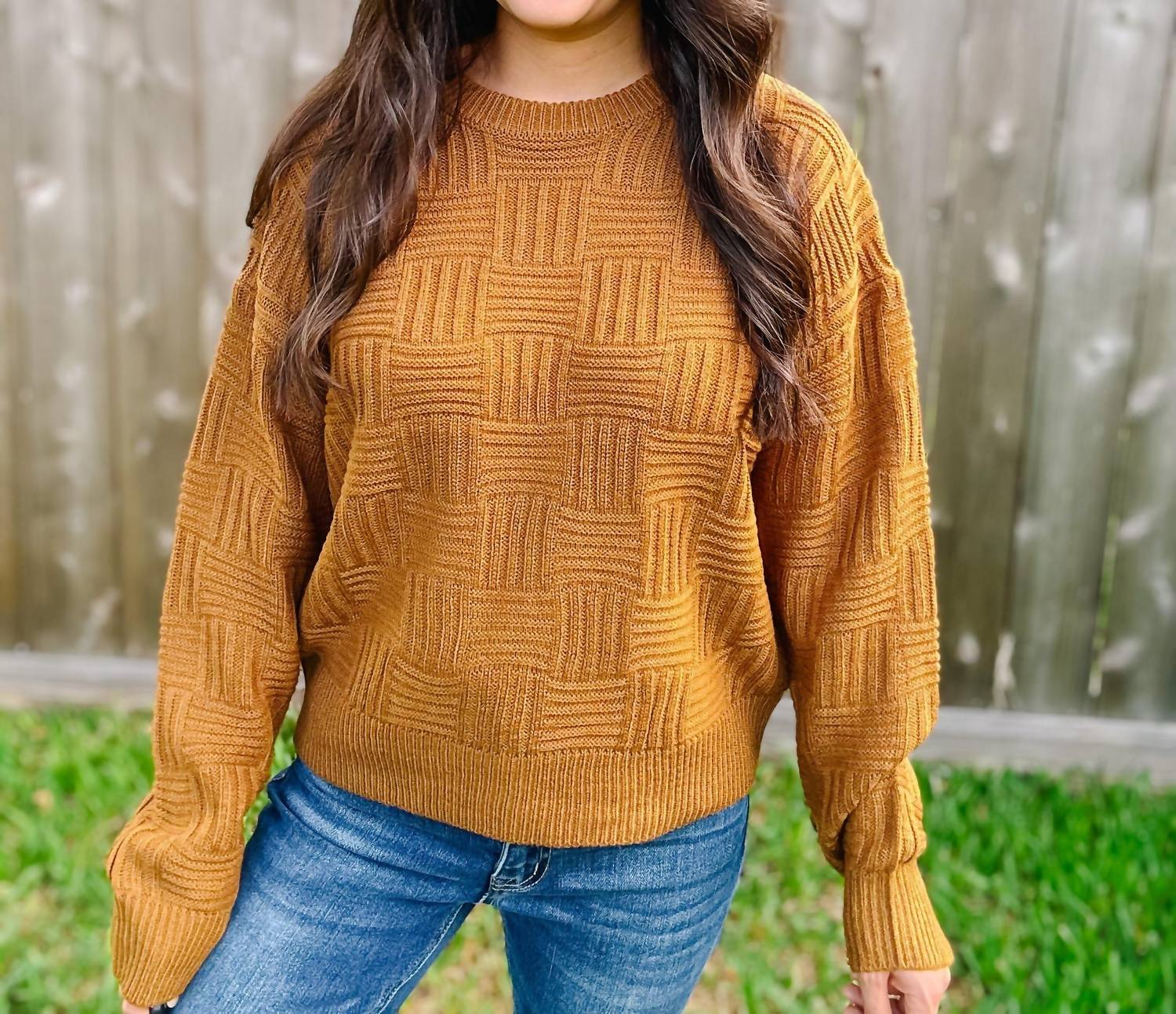 Hyfve Bonnie Sweater In Brown In Yellow